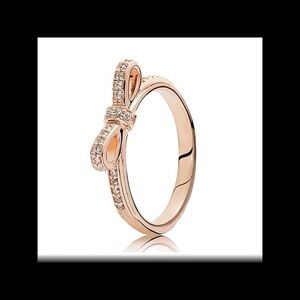 Bow Dainty Ring l Costume Jewelry l ROSE GOLD CUBIC ZIRCONIUM RINGS